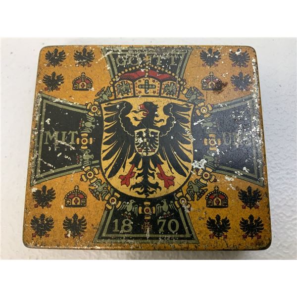 IMPERIAL GERMANY 1913 KAISER WILHELM SILVER JUBILEE CIGARETTE CASE WITH CIGARETTES
