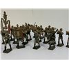 Image 5 : GERMAN NAZI PERIOD LINEOL / ELASTOLIN TOY SOLDIERS ARMY MARCHING BAND LOT OF 20