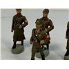 Image 2 : GERMAN NAZI PERIOD LINEOL / ELASTOLIN TOY SOLDIERS RARE RAD MARCHING LOT OF 5