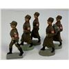 Image 4 : GERMAN NAZI PERIOD LINEOL / ELASTOLIN TOY SOLDIERS RARE RAD MARCHING LOT OF 5