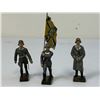 Image 4 : GERMAN NAZI PERIOD LINEOL / ELASTOLIN LUFTWAFFE OFFICERS AND FLAG BEARER LOT OF 3