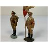 Image 3 : GERMAN NAZI PERIOD LINEOL / ELASTOLIN NSDAP PARTY FLAG BEARER AND OFFICER LOT OF 2