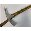 Image 4 : VINTAGE GERMAN ALPINE WALKING STICK ICE PICK AXE DECORATED WITH BADGES