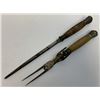 Image 1 : ANTIQUE BRITISH VICTORIAN ICE PICK AND FORK SET