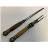 Image 3 : ANTIQUE BRITISH VICTORIAN ICE PICK AND FORK SET