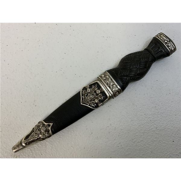 VINTAGE SCOTTISH SILVER SGIAN DUBH DIRK DAGGER ROBERT ALLISON EDINBURGH