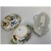 Image 9 : VINTAGE HUNGARIAN HEREND PORCELAIN "BUTTERFLIES" SOUP BOWL AND DISH