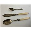 Image 1 : ANTIQUE SILVER ENGRAVED SERVING UTENSILS
