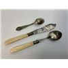 Image 4 : ANTIQUE SILVER ENGRAVED SERVING UTENSILS