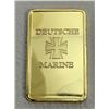 Image 2 : GERMANY GOLD PLATED NOVELTY COIN WWII DIE BISMARK BATTLESHIP BAR