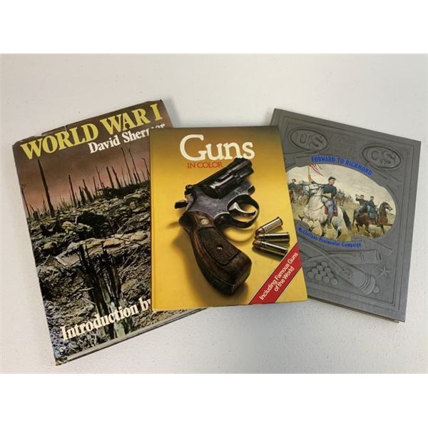 LOT OF 3 MILITARY HISTORY AND GUN RELATED BOOKS