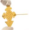 Image 4 : Chanel Gold Metal CC Cross Brooch