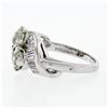 Image 6 : Art Deco Platinum 1.48 ctw Old European and Baguette Cut Diamond Bypass Ring