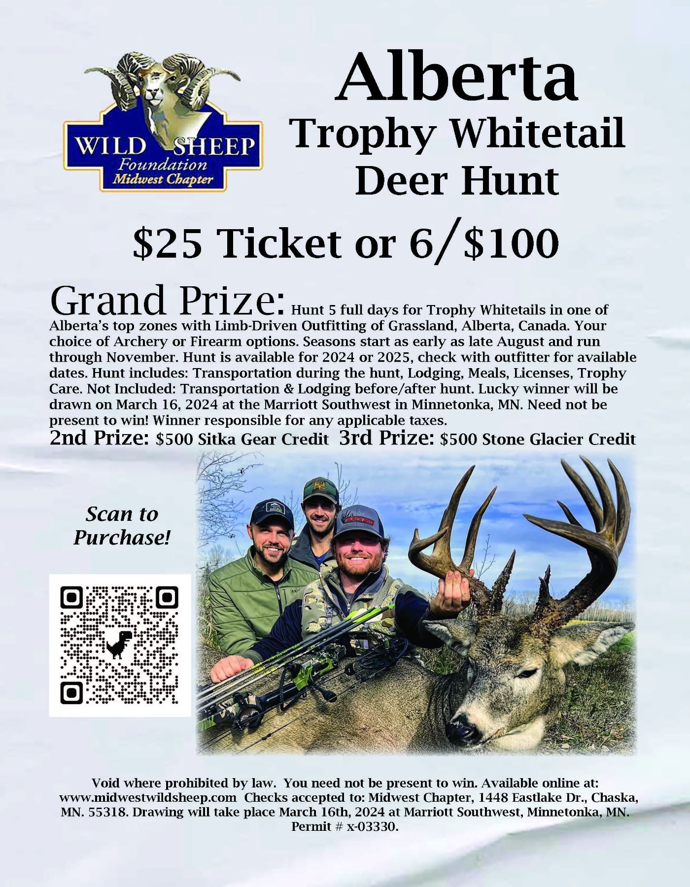 Alberta Trophy Whitetail Deer Hunt Raffle