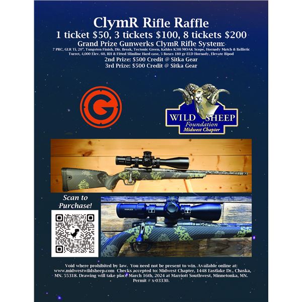 Gunwerks ClymR Rifle Raffle