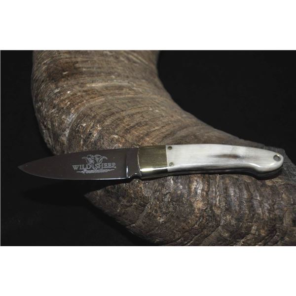 Stevenson Custom Knife with Sheep Horn Handle