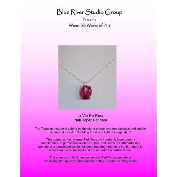 La Vie En Rose Pink Topaz Pendant