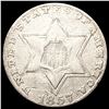Image 1 : 1857 Silver Three Cent ABOUT UNCIRCULATED