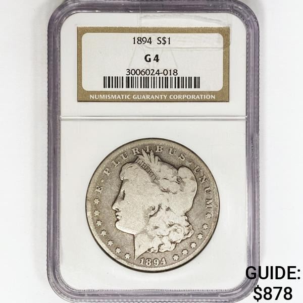 1894 Morgan Silver Dollar NGC G 4