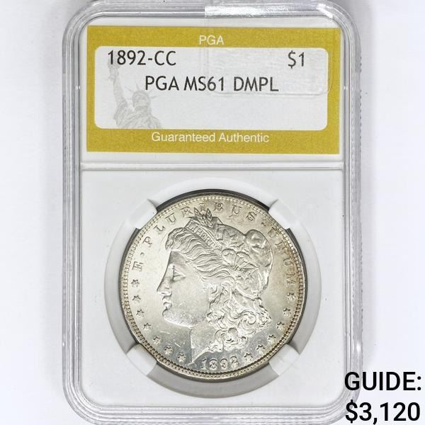 1892-CC Morgan Silver Dollar PGA MS61 DMPL