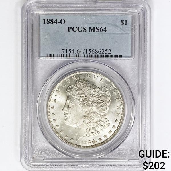 1884-O Morgan Silver Dollar PCGS MS64