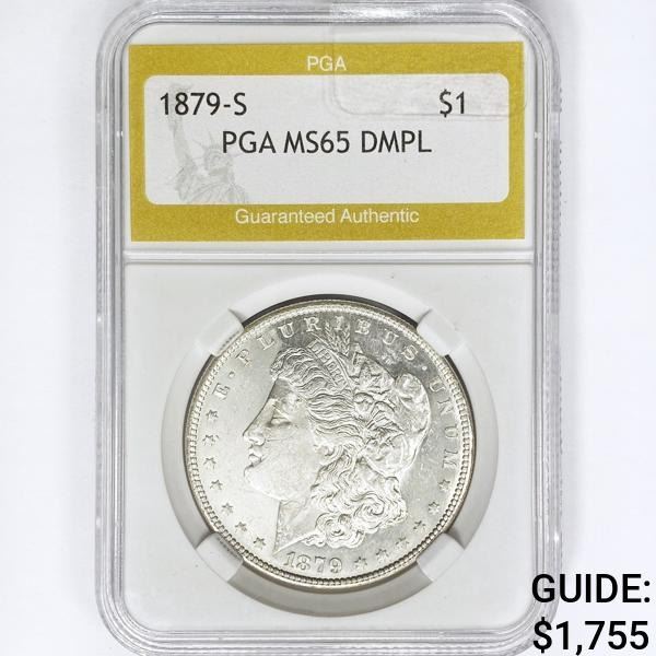 1879-S Morgan Silver Dollar PGA MS65 DMPL