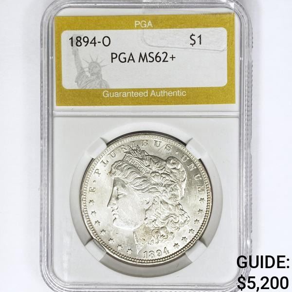 1894-O Morgan Silver Dollar PGA MS62+