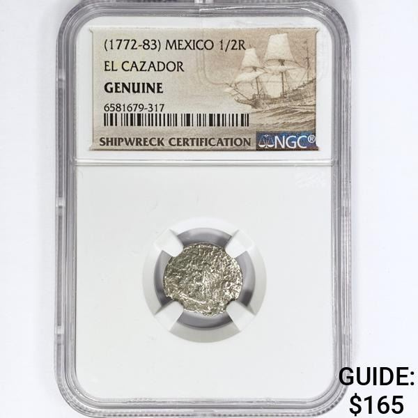 1722-83 1/2 Reale Mexico NGC Shipwreck