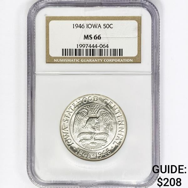 1946 Iowa Half Dollar NGC MS66