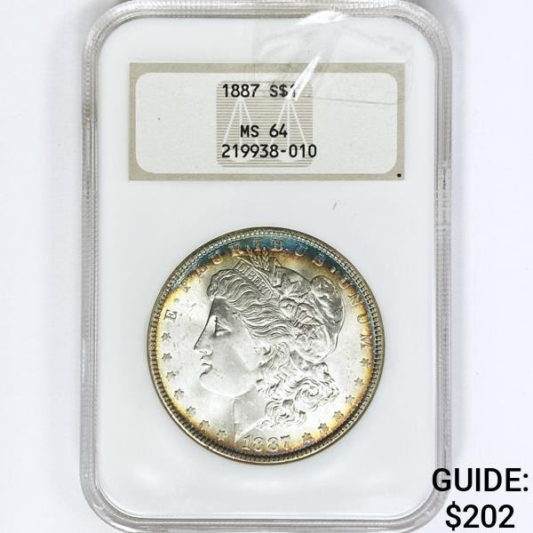 1887 Morgan Silver Dollar NGC MS64