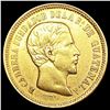 Image 1 : 1869 Guatemala .2334oz Gold 5 Pesos CLOSELY UNCIRC