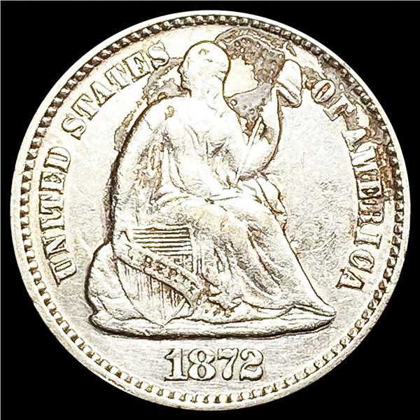 1872 Seated Liberty Half Dime LIGHTLY CIRCULATED