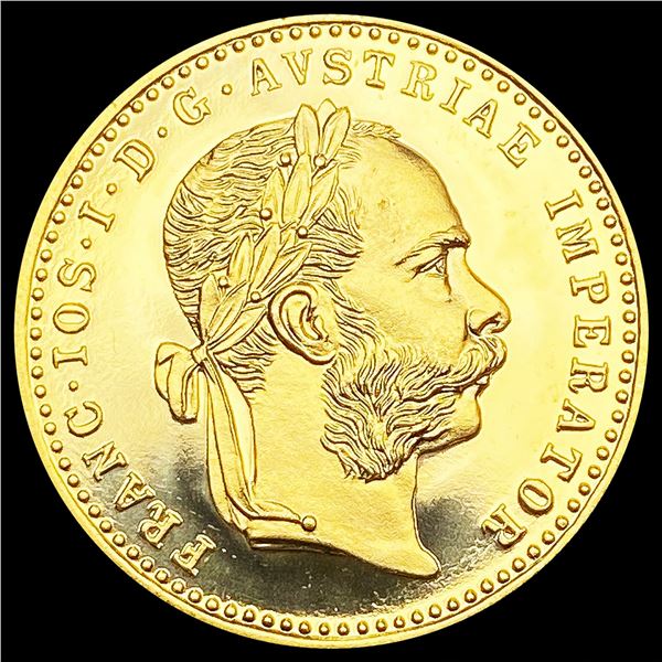 1915 Austria .1107oz Gold 1 Ducat GEM BU