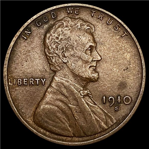 1910-S Wheat Cent CLOSELY UNCIRCULATED