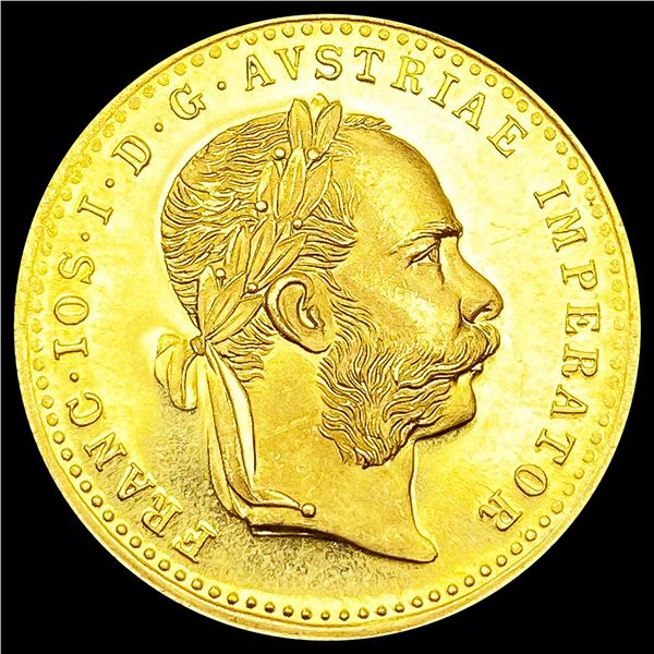 1915 Austria .1107oz Gold 1 Ducat GEM BU
