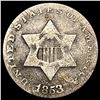 Image 1 : 1853 Silver Three Cent NICELY CIRCULATED