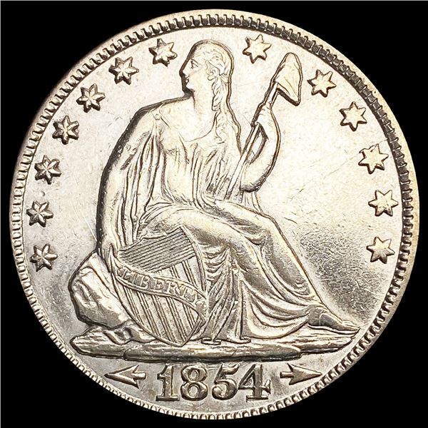 1854-O Seated Liberty Half Dollar NEARLY UNCIRCULA
