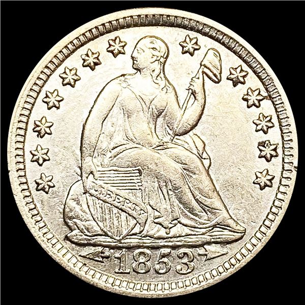 1853 Arws Seated Liberty Half Dime CLOSELY UNCIRCU