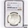 Image 1 : 1878 7/8TF Morgan Silver Dollar NGC MS62