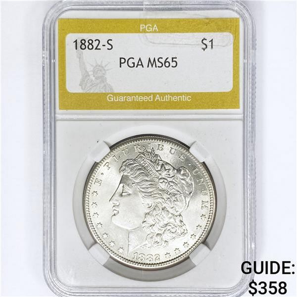 1882-S Morgan Silver Dollar PGA MS65