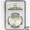 Image 1 : 1923 Silver Peace Dollar NGC MS65