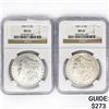 Image 1 : 1901-O, 1902-O Set (2) Morgan Dollars NGC MS62