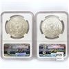 Image 2 : 1901-O, 1902-O Set (2) Morgan Dollars NGC MS62