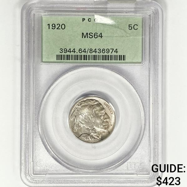 1920 Buffalo Nickel PCGS MS64