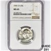 Image 1 : 1941-D Washington Silver Quarter NGC MS65