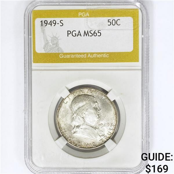 1949-S Franklin Half Dollar PGA MS65