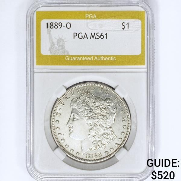 1889-O Morgan Silver Dollar PGA MS61