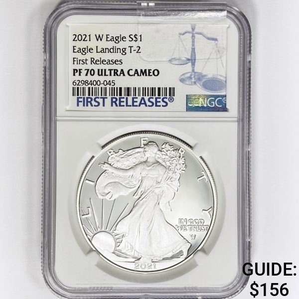 2021-W American Silver Eagle NGC PF70 UC, T-2