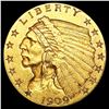 Image 1 : 1909 $2.50 Gold Quarter Eagle CLOSELY UNCIRCULATED