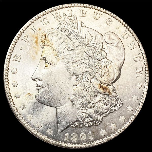 1891 Morgan Silver Dollar CLOSELY UNCIRCULATED